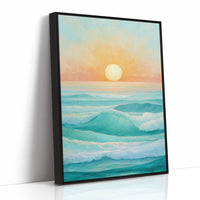 Coastal Dawn Paints Aqua Waves