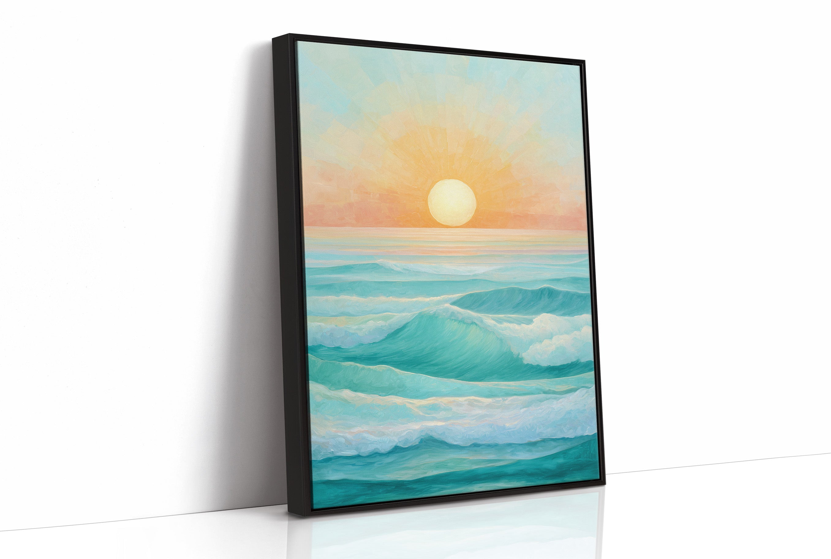 Coastal Dawn Paints Aqua Waves