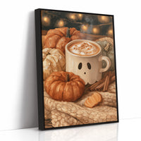 Pumpkin Spice And Everything Boo, print in a black frame
