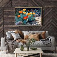 Desert Poppies Dance Among Turquoise Thorns