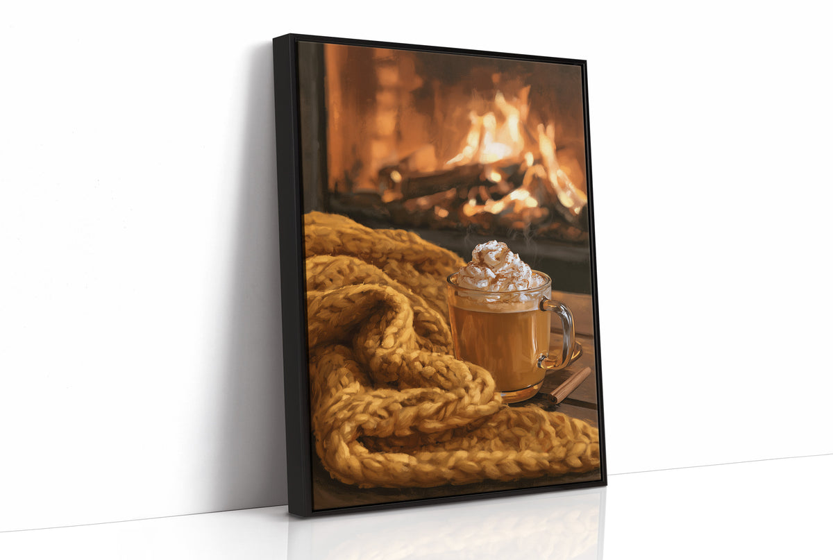 Hearth Of The Matter, print in a black frame