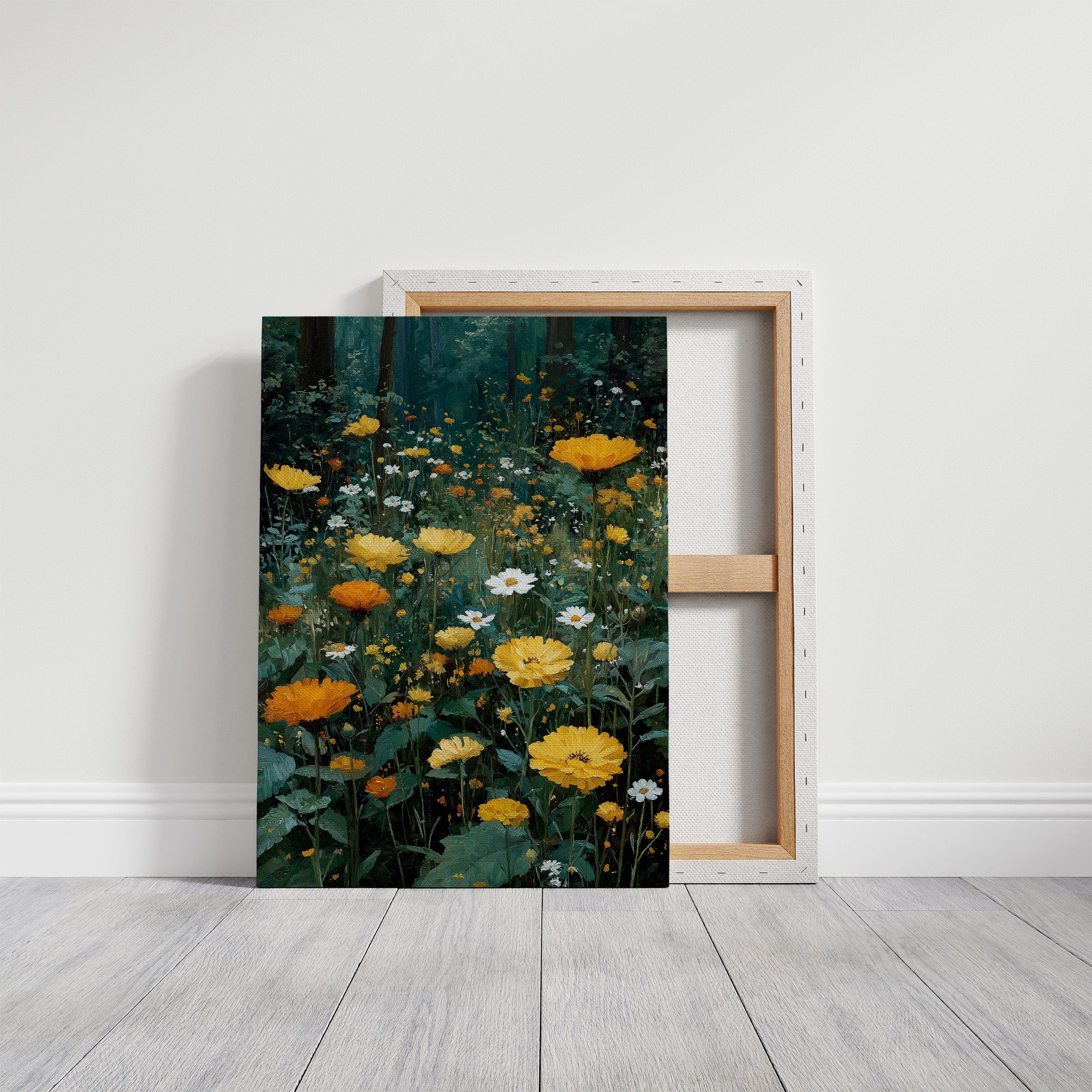 Marigolds at the Edge of the Forest