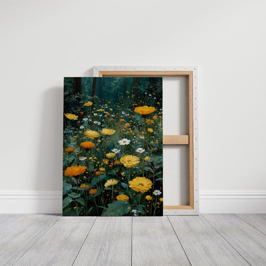 Marigolds at the Edge of the Forest