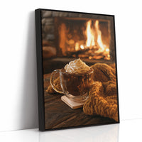 Mocha Ado About Nothing, print in a black frame