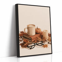 Read Between The Latte Lines, print in a black frame