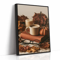 Novel Idea: More Coffee, print in a black frame