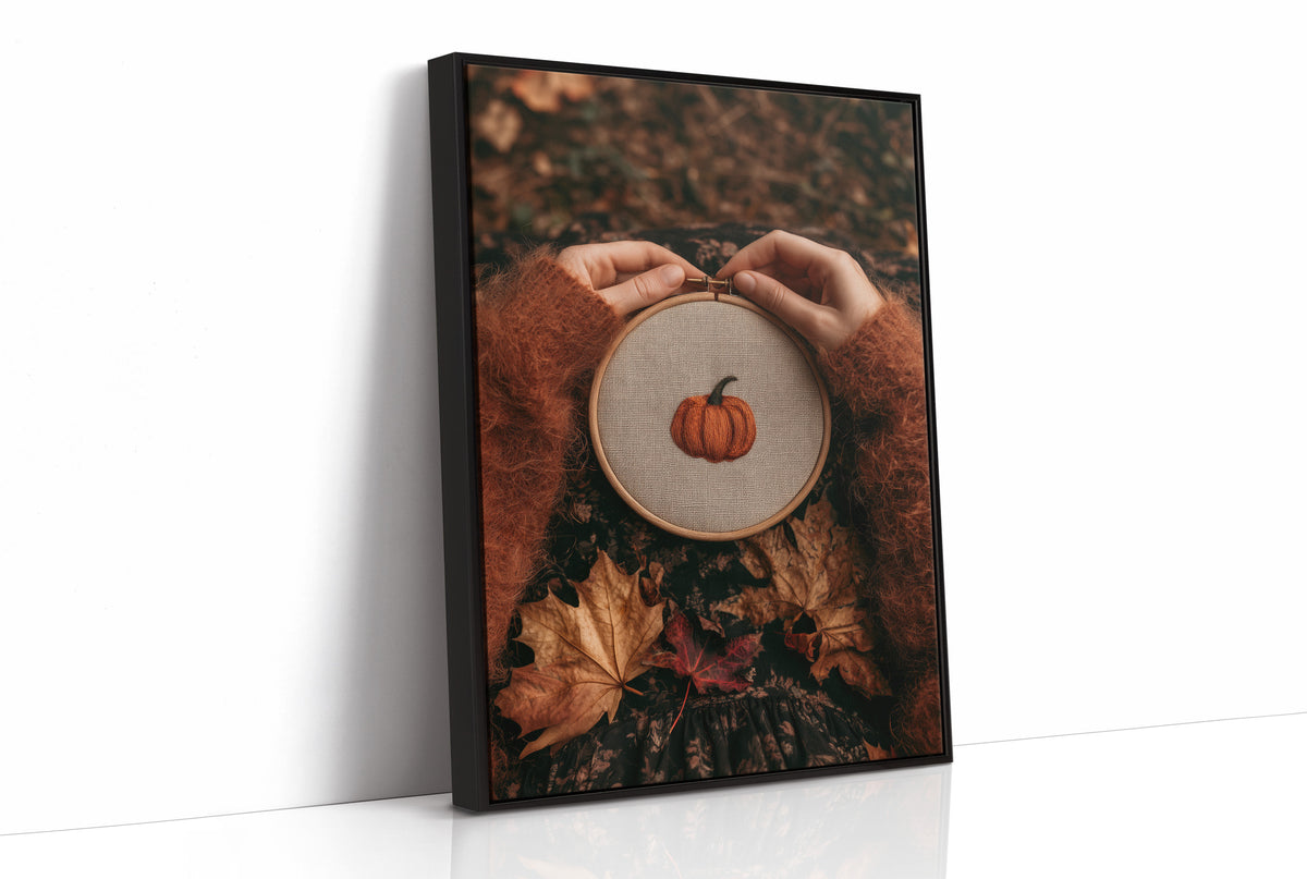 Sew Gourd, Sew Gourd, print in a black frame