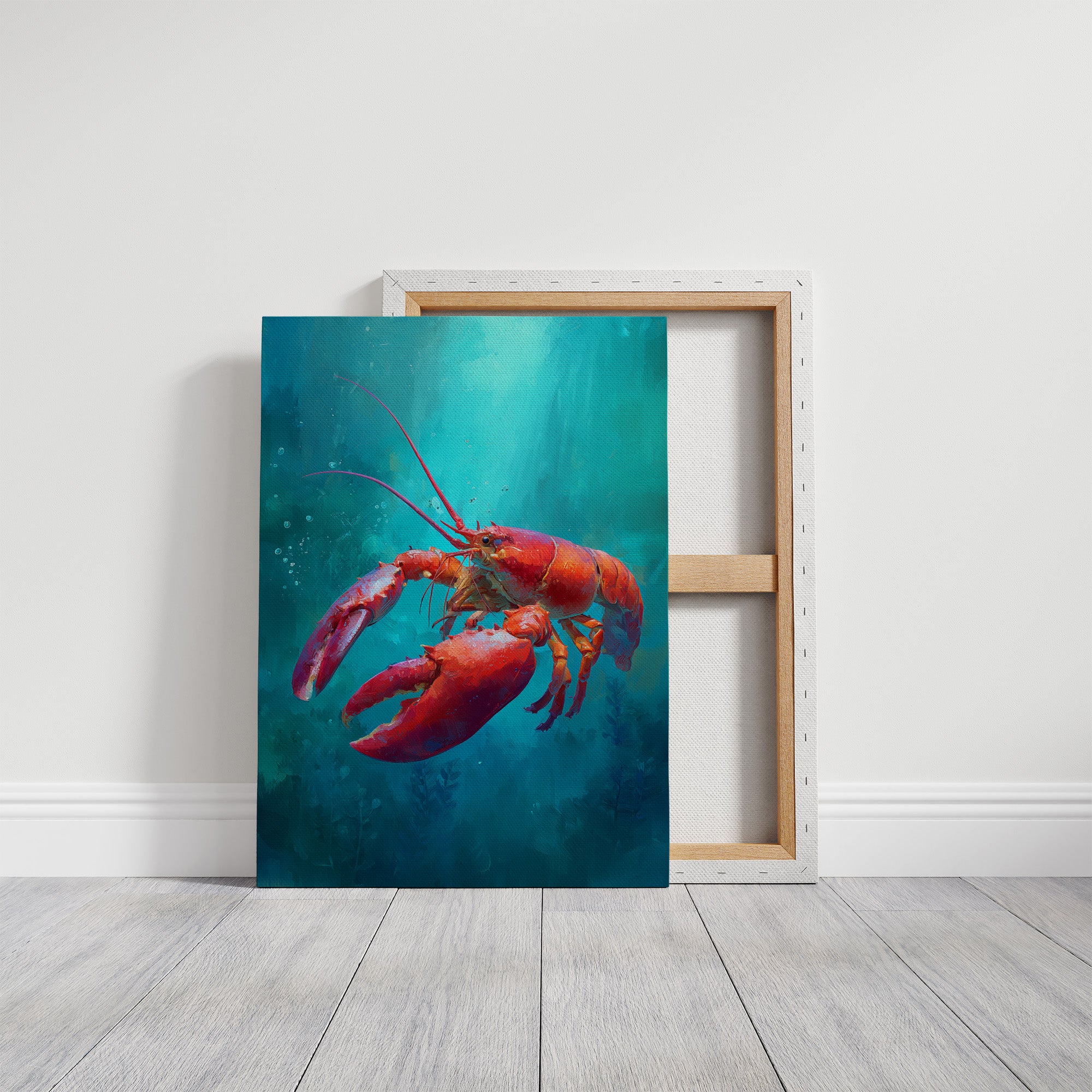 Scarlet Drifter In Aqua Depths