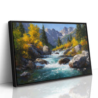 Autumn Rapids Race Through Mountains