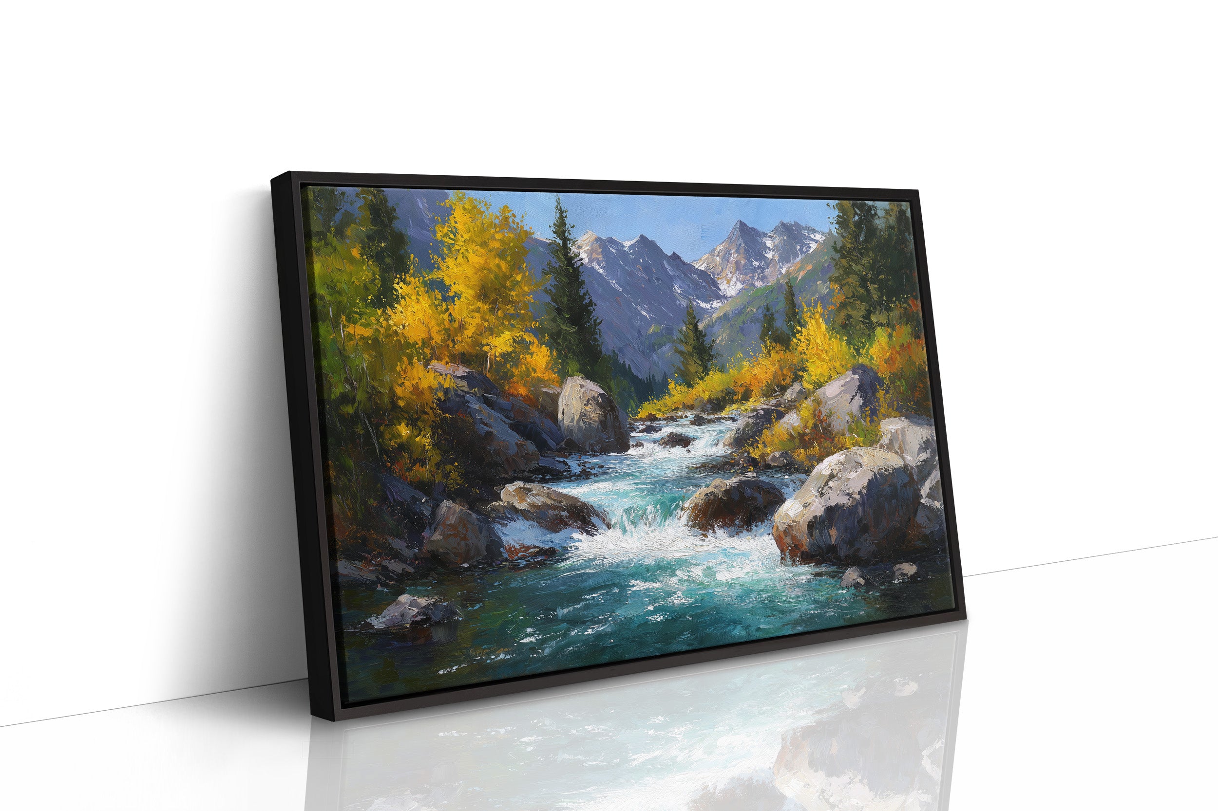 Autumn Rapids Race Through Mountains