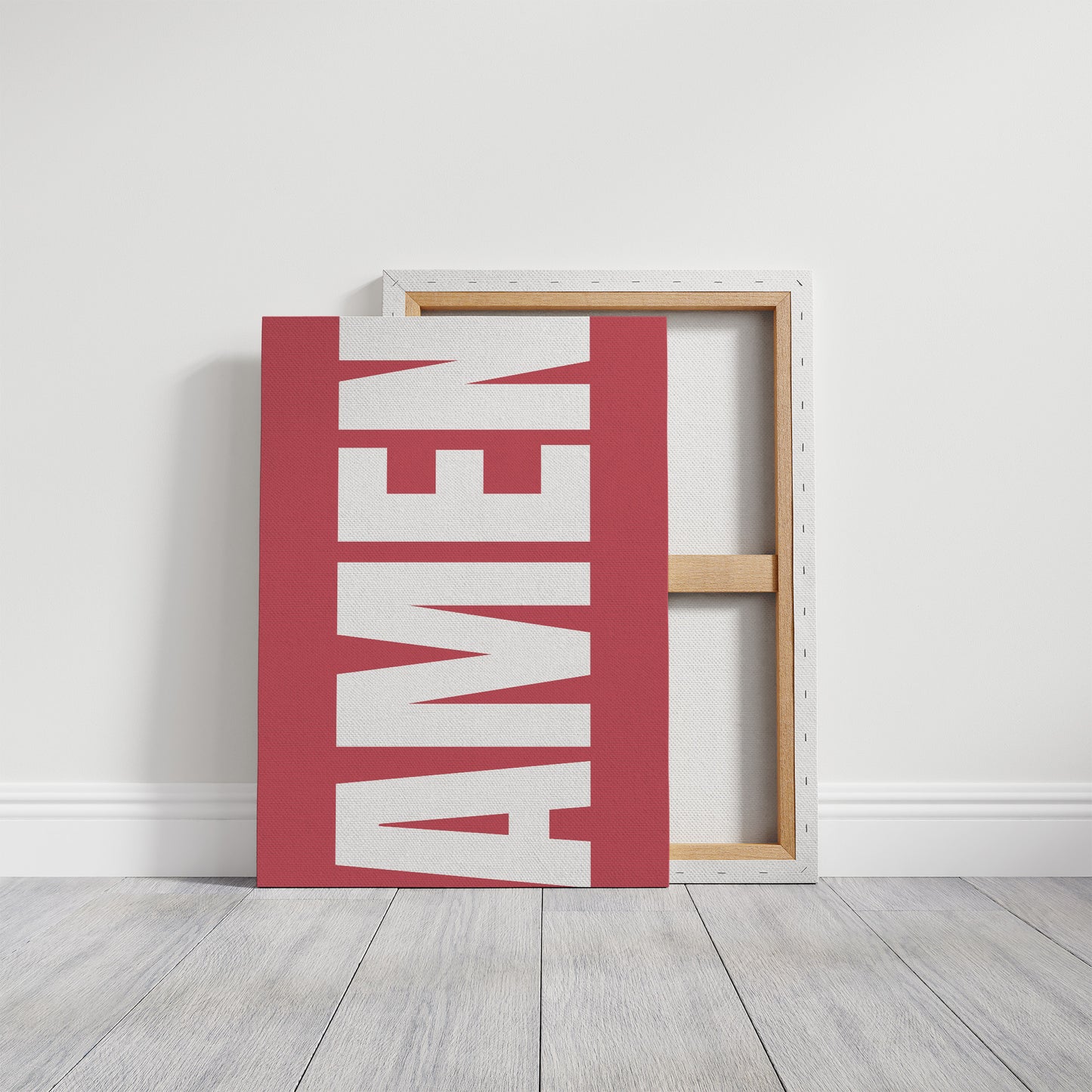 Bold Letters Against Rose Canvas