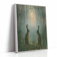 Two Hares In The Green Hush