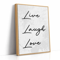 Live Laugh Love Minimalist Script Quote Print