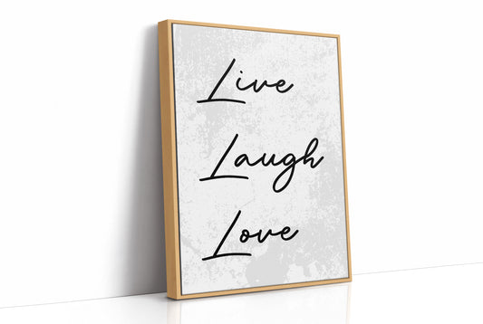 Live Laugh Love Minimalist Script Quote Print