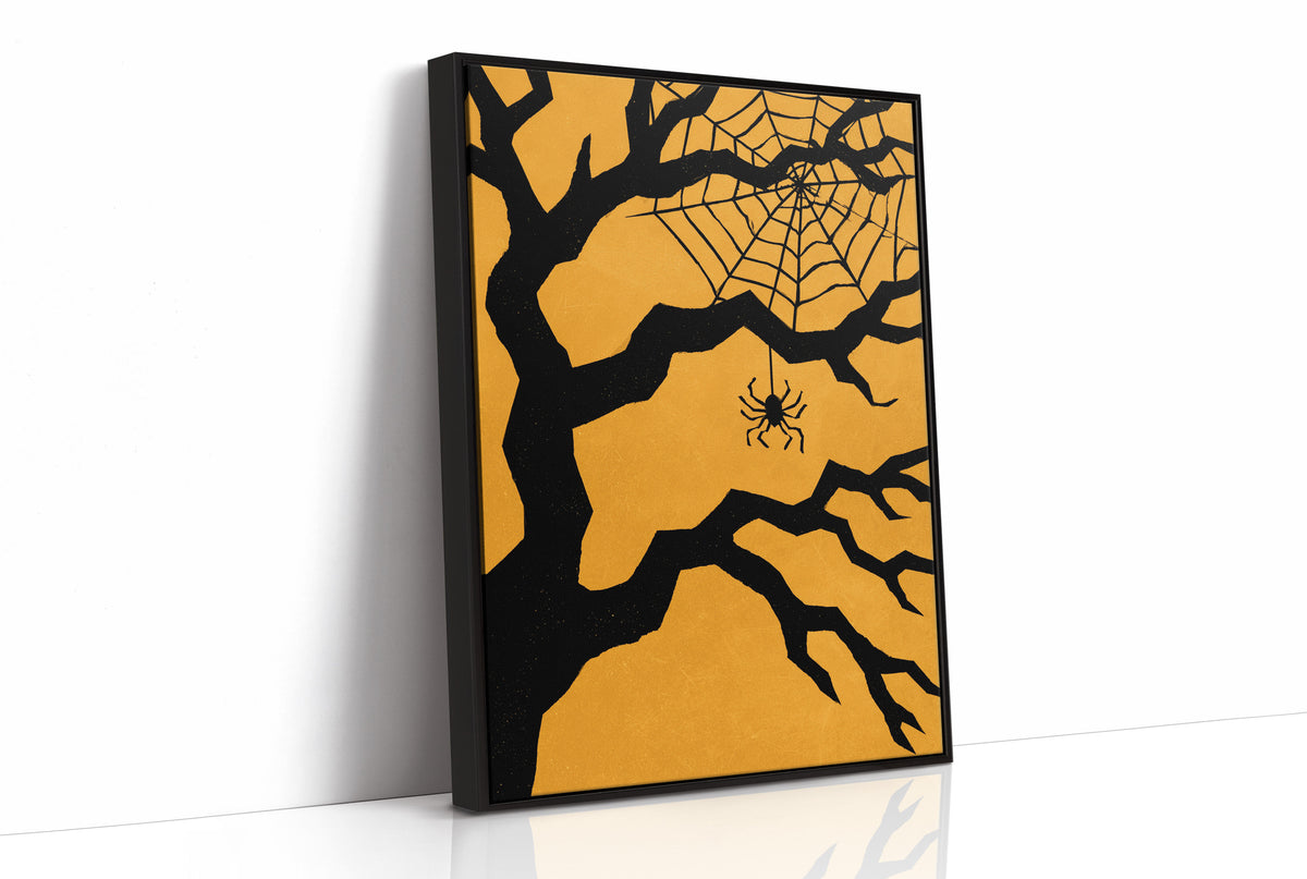 Just Hanging Around, Spookily, print in a black frame