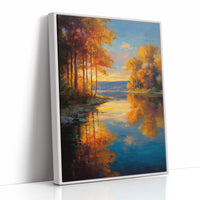 Golden Reflections on Calm Waters