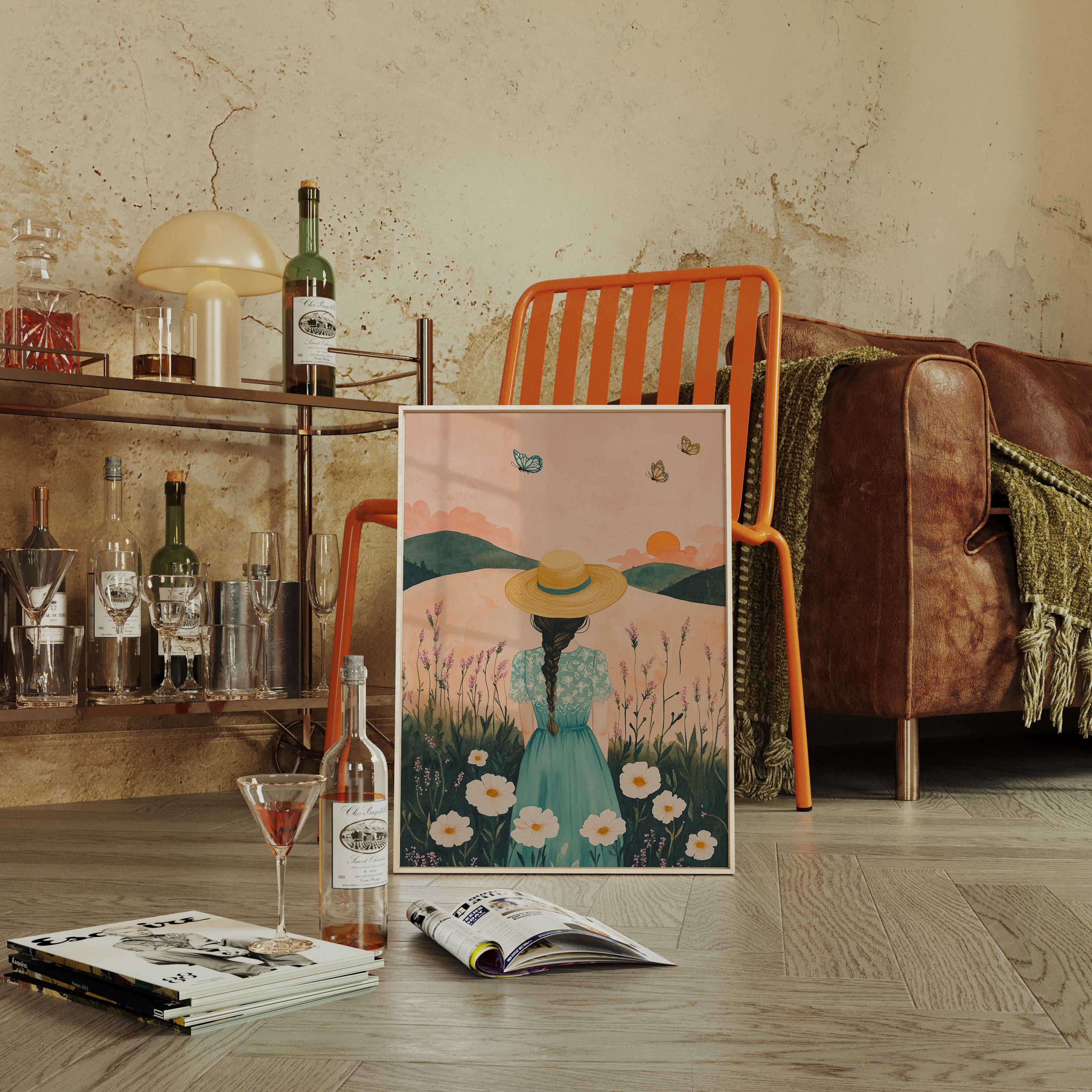 Sunset Stroll in Wildflower Dreams