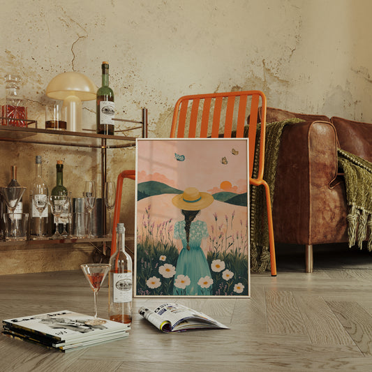 Sunset Stroll in Wildflower Dreams