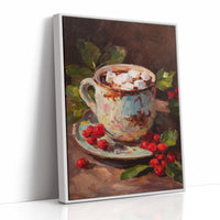 Sipping Warmth Among Winter Berries