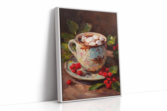 Sipping Warmth Among Winter Berries
