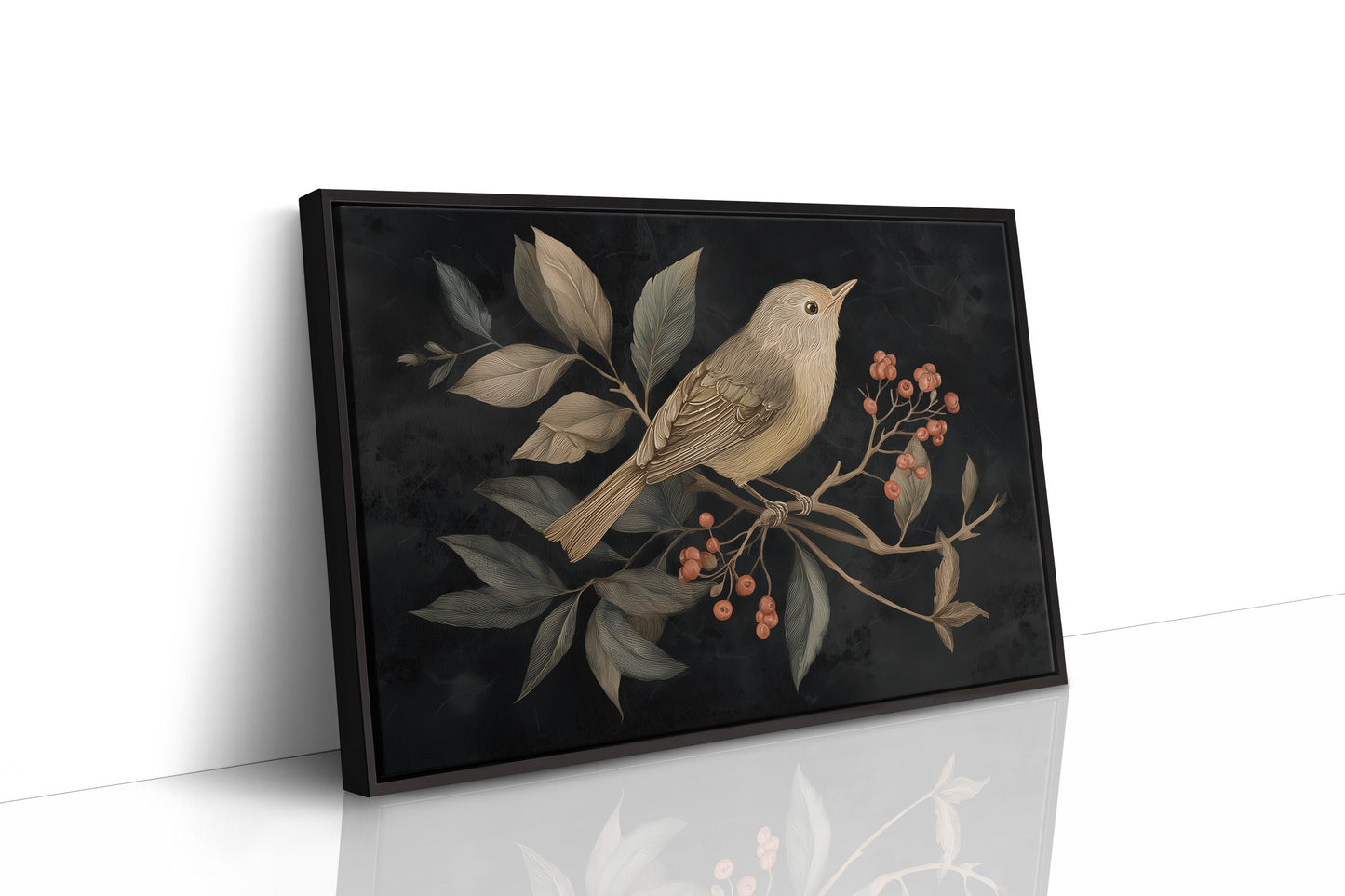 Songbird Among Autumn Berries