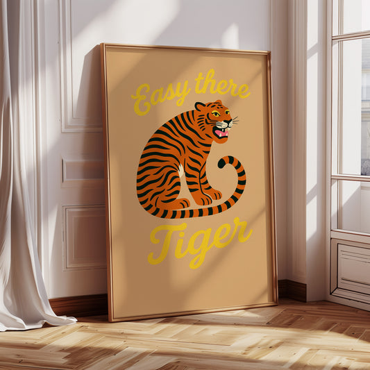 Easy There Tiger Retro Jungle Print