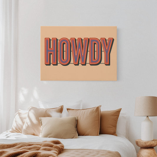 Retro HOWDY Gradient Typography