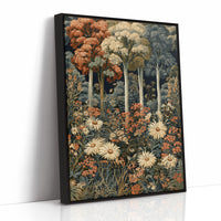 Daisy Chain Reaction In The Woods, print in a black frame