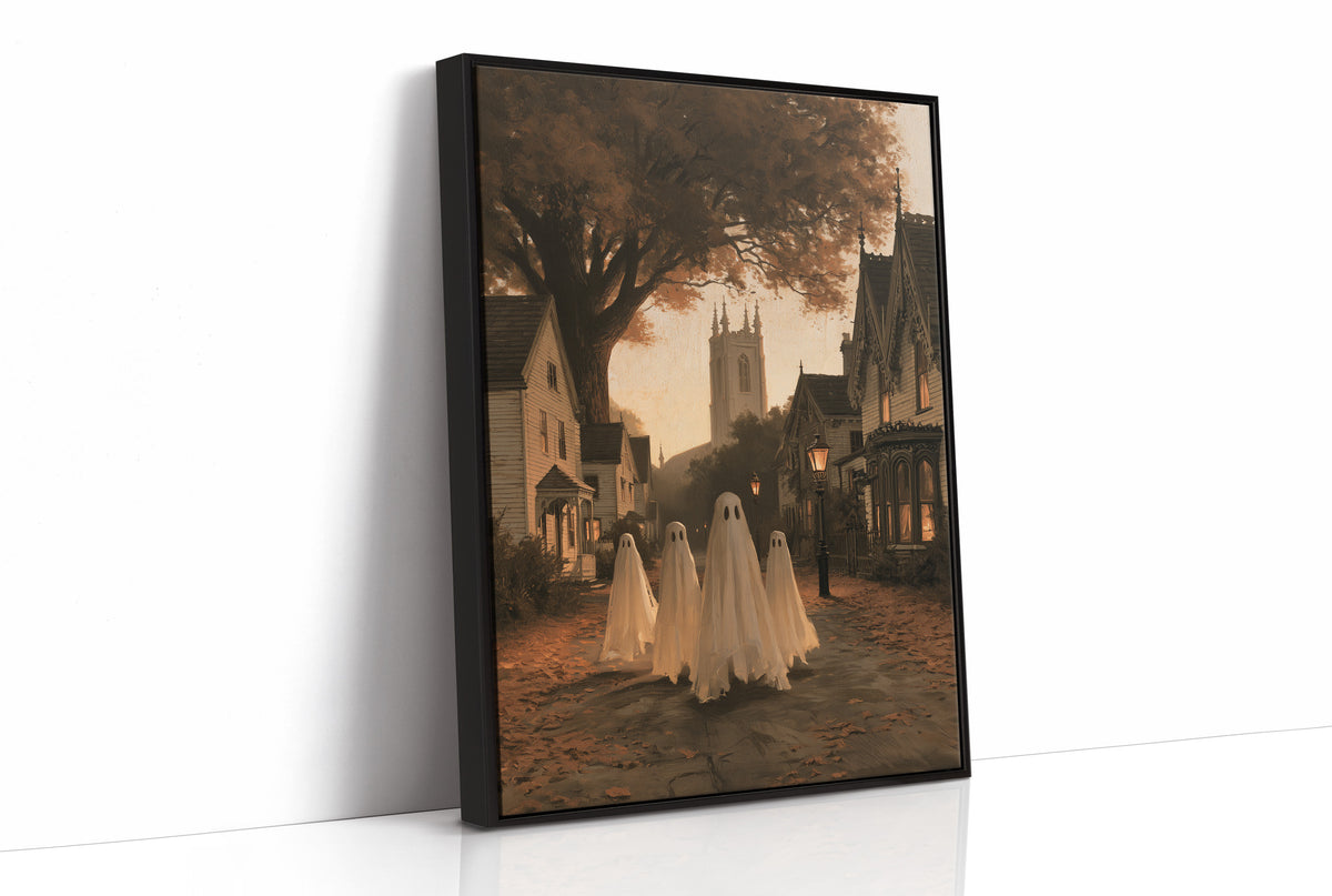Neighborhood Watch, After Hours, print in a black frame