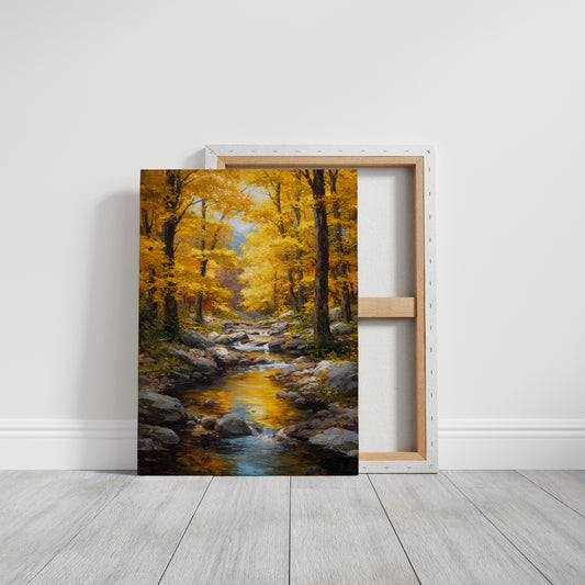 Maple Light Dances On Mountain Stream