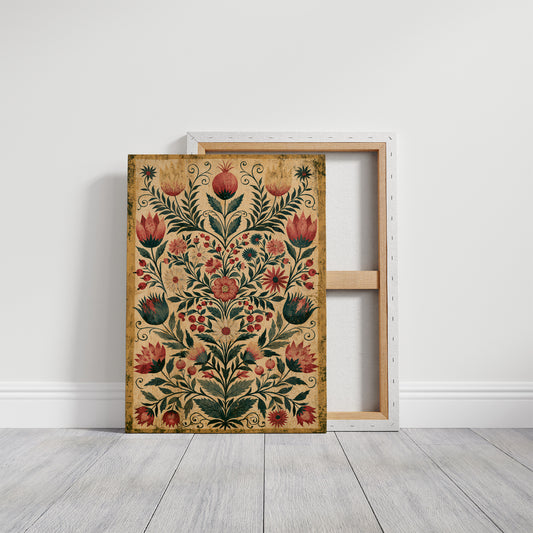 Pomegranate Folk Tapestry