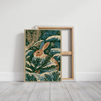 Rabbit in the Winter Pines