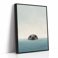 Curious Seal Peeks Through Waves