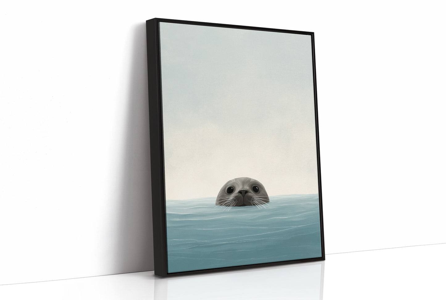 Curious Seal Peeks Through Waves