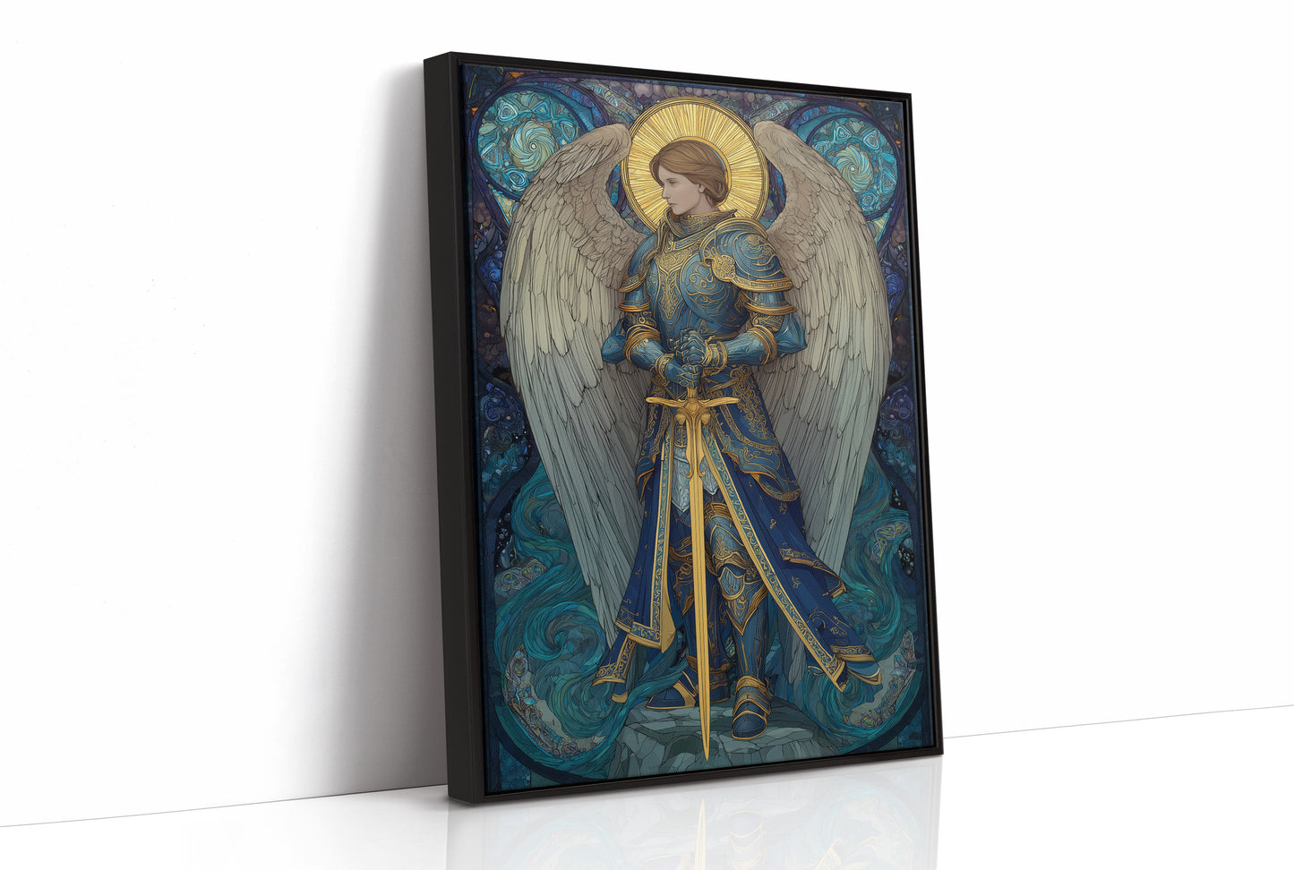 Celestial Warrior In Azure Tides