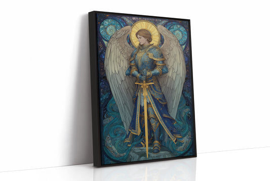 Celestial Warrior In Azure Tides