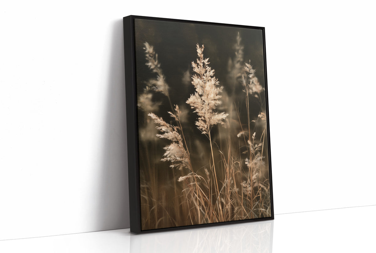 Plume With A View, print in a black frame