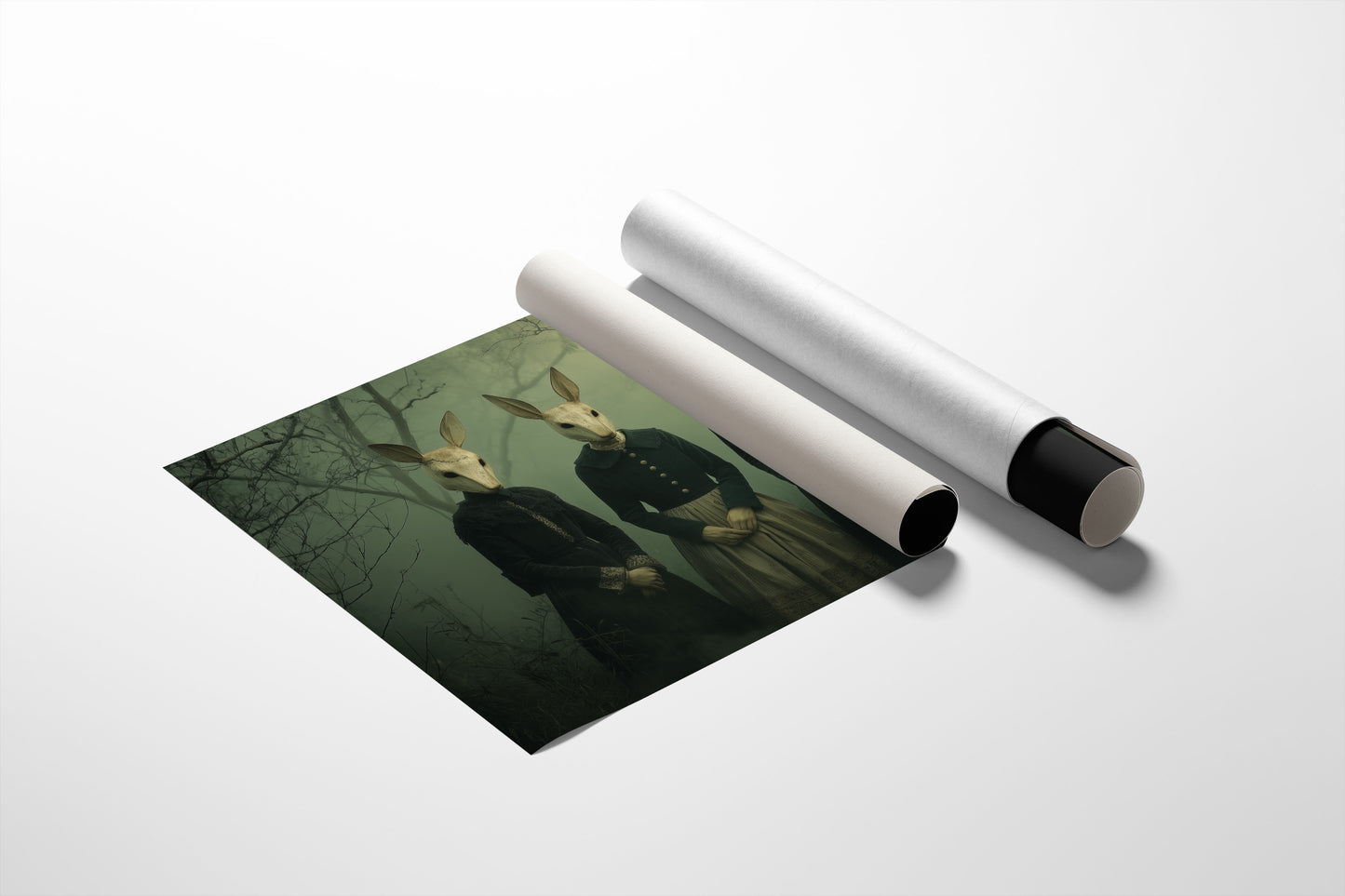 Woodland Sisters In Victorian Attire