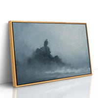 Eagle on the Foggy Sea Cliff
