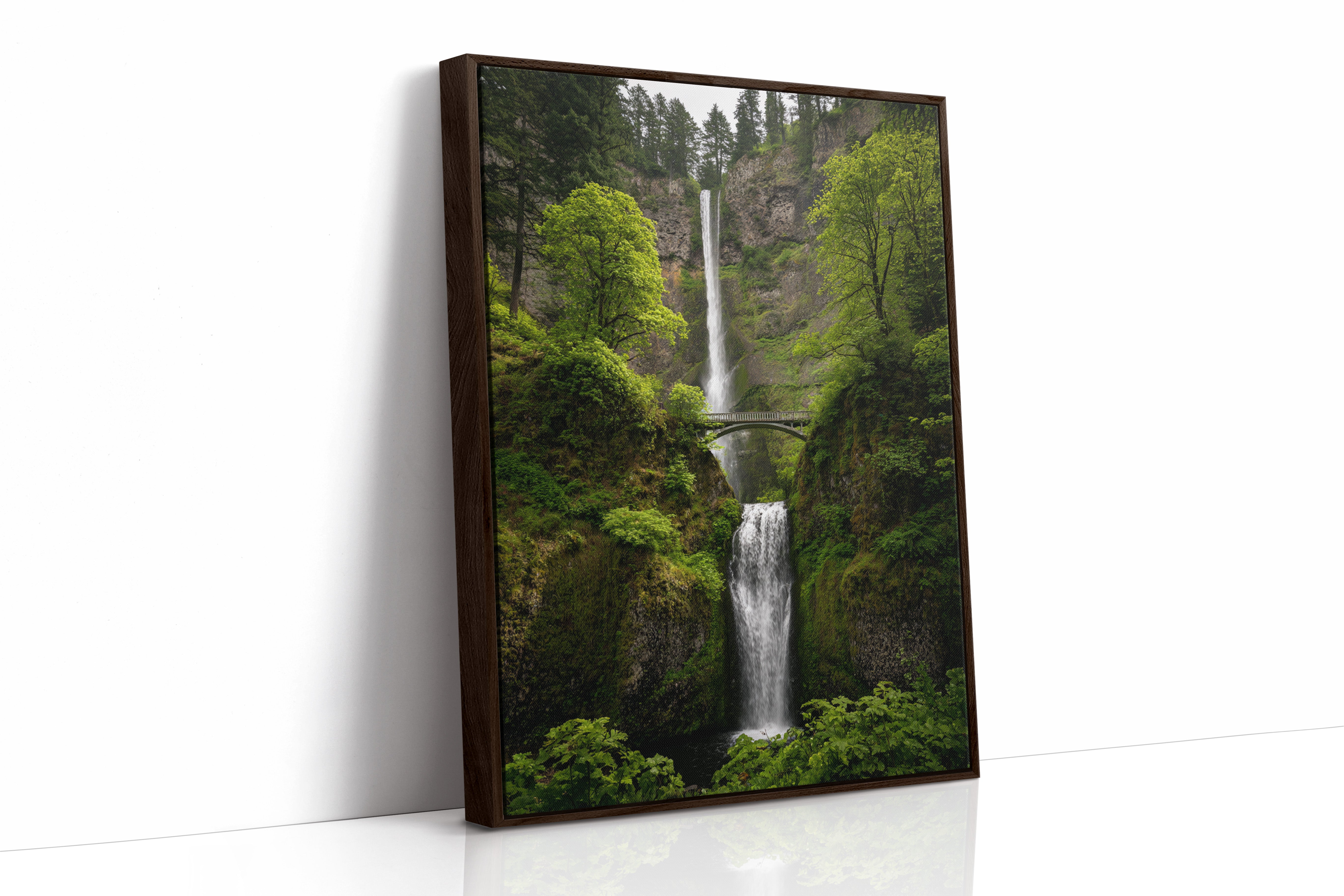 Majestic Waterfall Amidst Lush Greenery