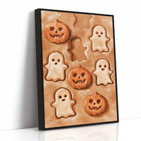 Two Ghosts Already Escaped The Dough, print in a black frame