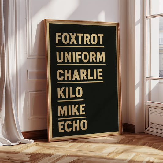 Foxtrot Uniform Charlie Kilo Print