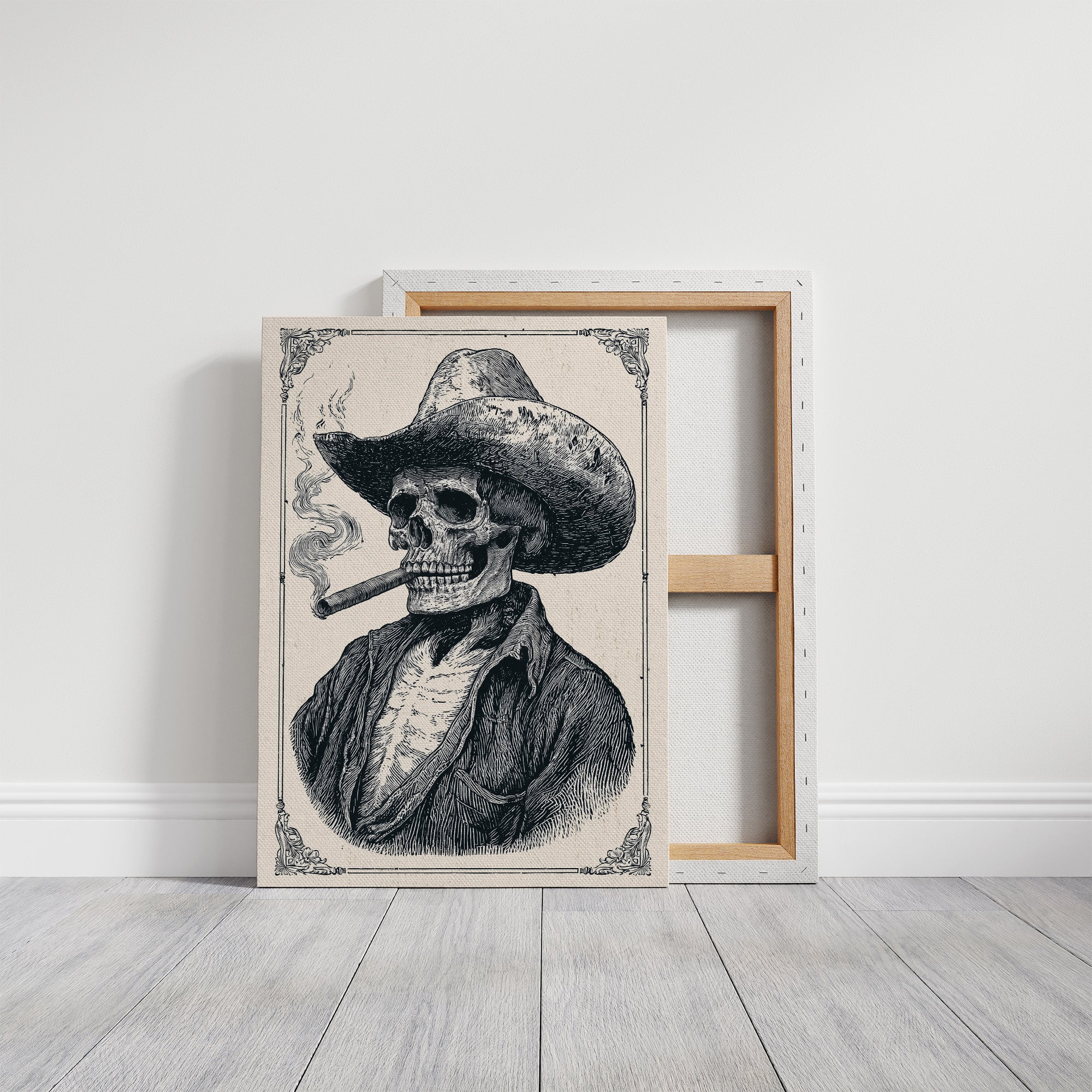 Cigar-Smoking Skeleton Cowboy
