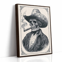Cigar-Smoking Skeleton Cowboy
