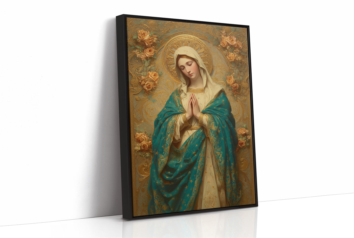 Sacred Prayers In Teal Gold