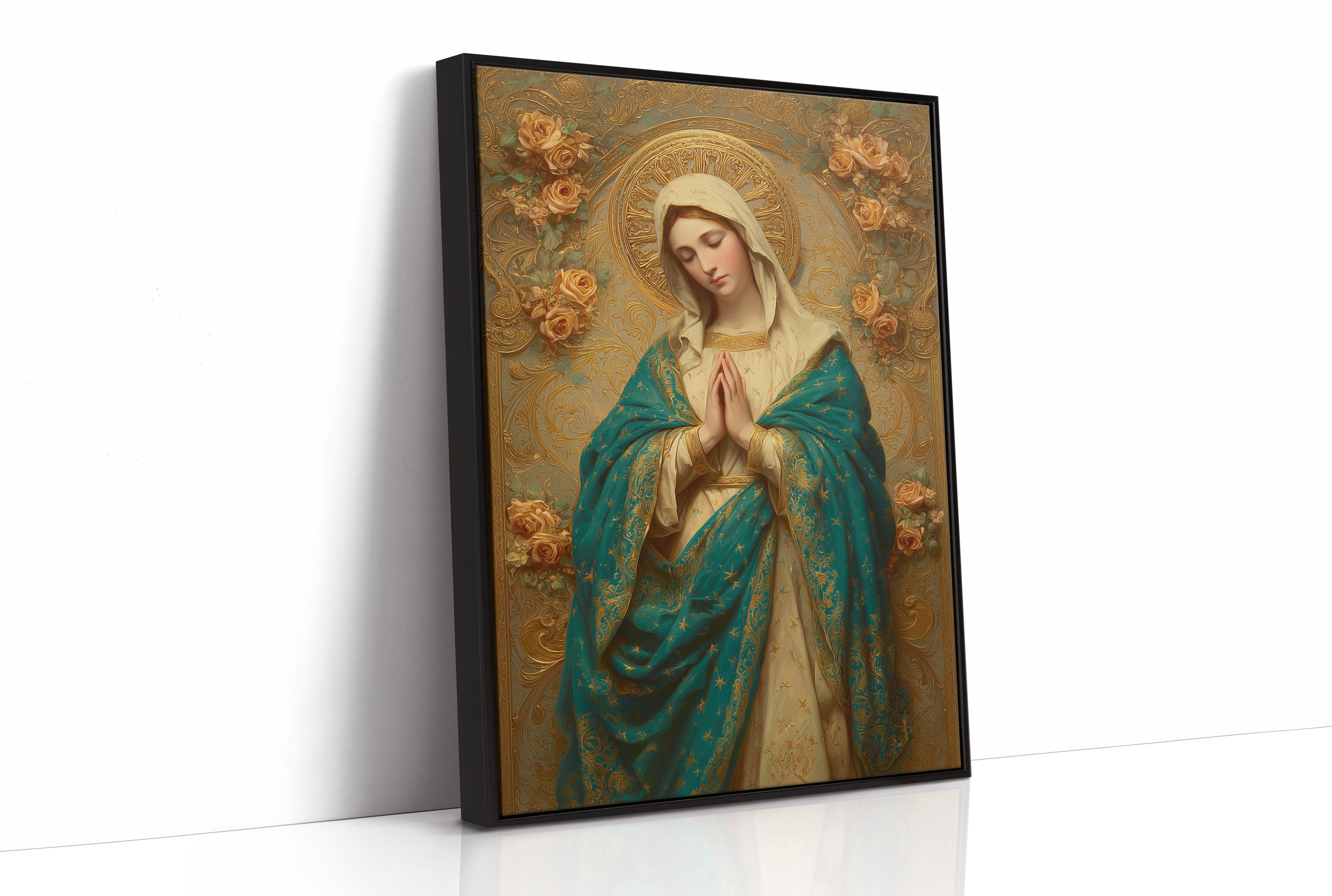 Sacred Prayers In Teal Gold
