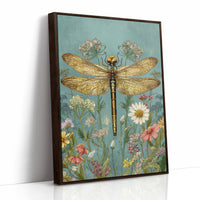 Golden Wings Amidst Wild Blooms
