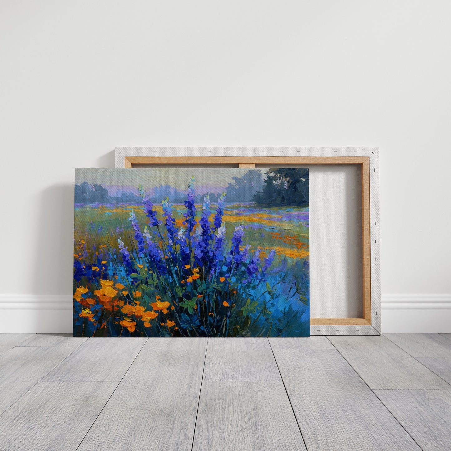 Delphiniums Dance With Golden Poppies