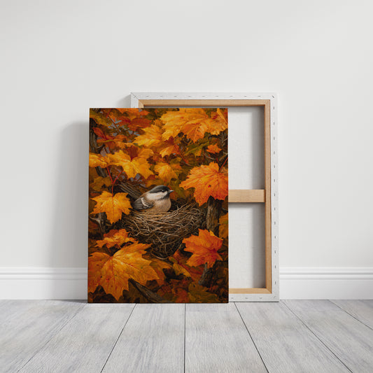 Maple Leaves Shield Chickadee's Rest