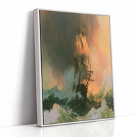 Storm-Tossed Tall Ship